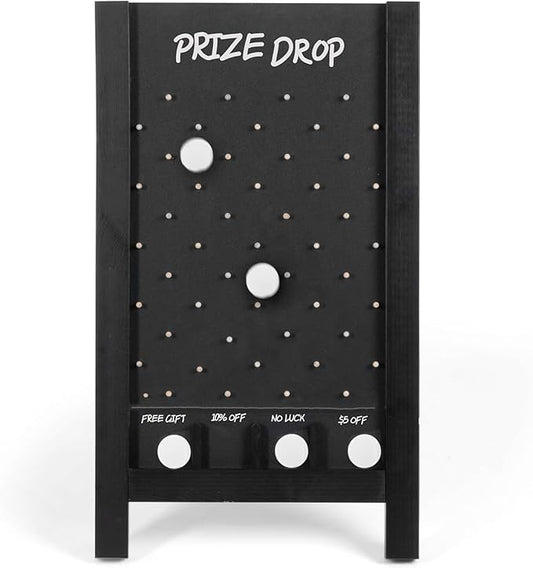 Ilyapa Board - Large Portable Prize Drop Game for Events and Trade Show - 14 x 24 Inch Wooden Sign Penny Drop Game - Chalk, Magnetic Eraser