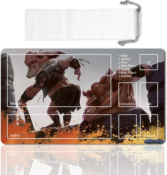 Board Game MTG Playmat Games Size 60X35 cm CCG Compatible for TCG RPG CCG Play mats (Goblin-Diplomats-Zone)
