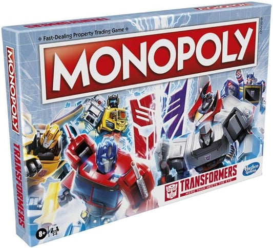 Monopoly: Transformers Edition Board Game for 2-6 Players Kids Ages 8 and Up, Includes Autobot and Decepticon Tokens