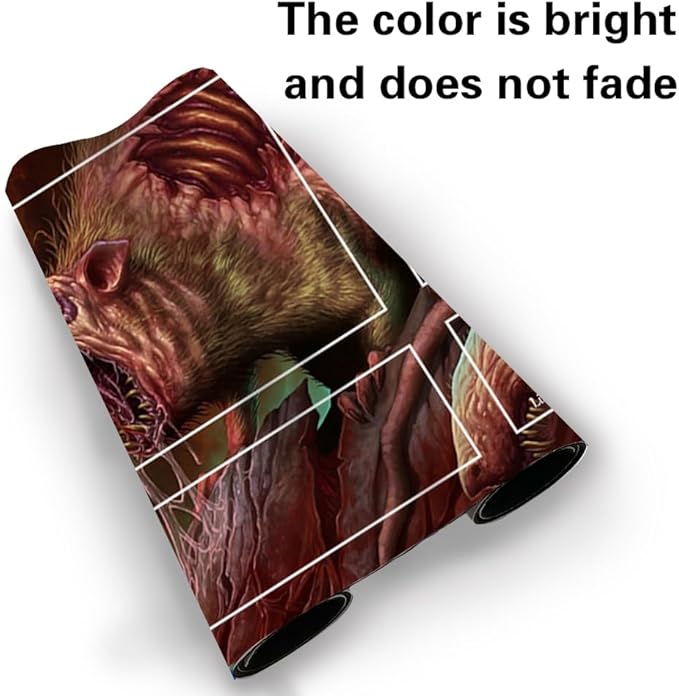 Board Game MTG Playmat Games Size 60X35 cm CCG Compatible for TCG RPG CCG Play mats (Rotting-Rats-Zone)