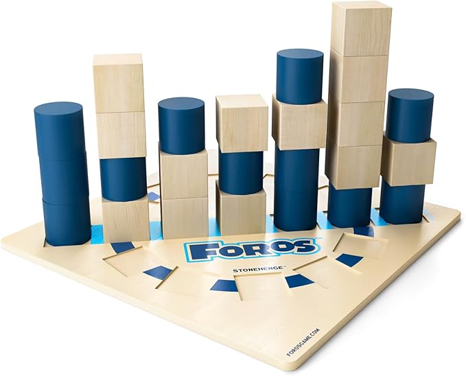Foros 3D Board Game | Strategy Board Games with Unique 3D Gameplay | Family Games for Kids and Adults | Fast-Paced, Easy to Learn & Fun to Play | Beautiful Wooden Design for Game Night & Parties
