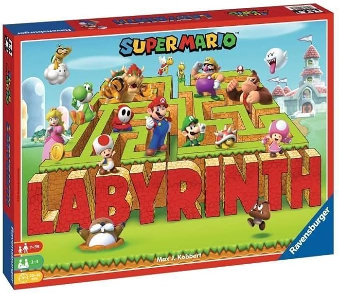 Ravensburger Super Mario Labyrinth - Engaging Family Board Game | Fun for Kids & Adults | Ages 7 and Up | Dynamic Maze Game | Stimulating Replay Value | Supports 2-4 Players
