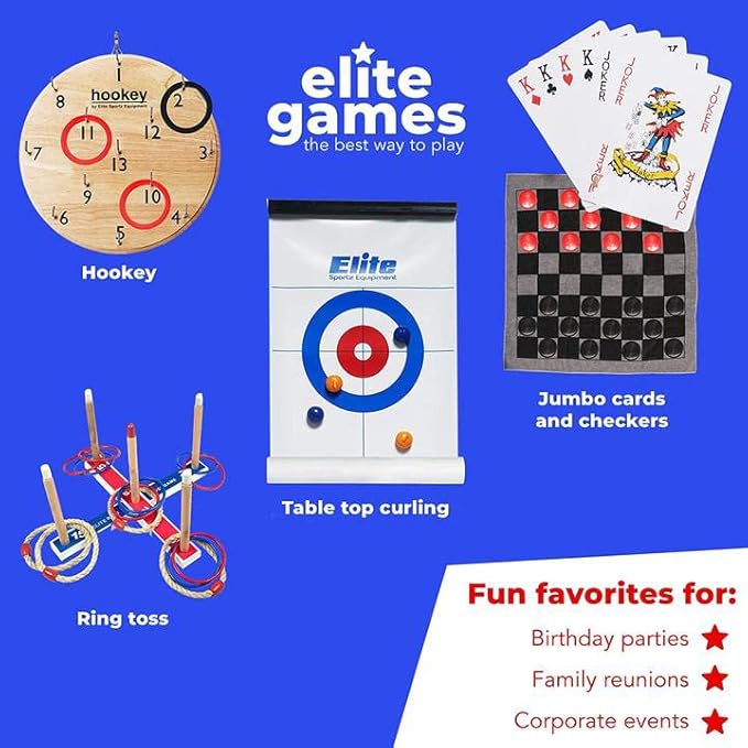 Elite Sportz Ring Toss Games for Kids - Outdoor Yard Game for Adults & Family - Backyard Toys, Outdoor Game, Backyard Games, Lawn Games for Kids Ages 4-8