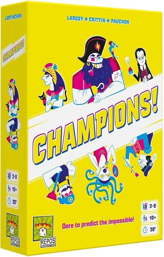 Champions! Party Game - Hilarious Voting and Dueling Game for Friends and Family, Quick and Easy Icebreaker for Kids & Adults, Ages 10+, 3-8 Players, 30 Minute Playtime, Made by Repos Production
