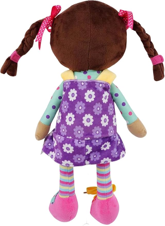 Sugar Snap Plush Learn to Dress Doll for Toddlers - 15" - for 2 Year Old Girl - Montessori