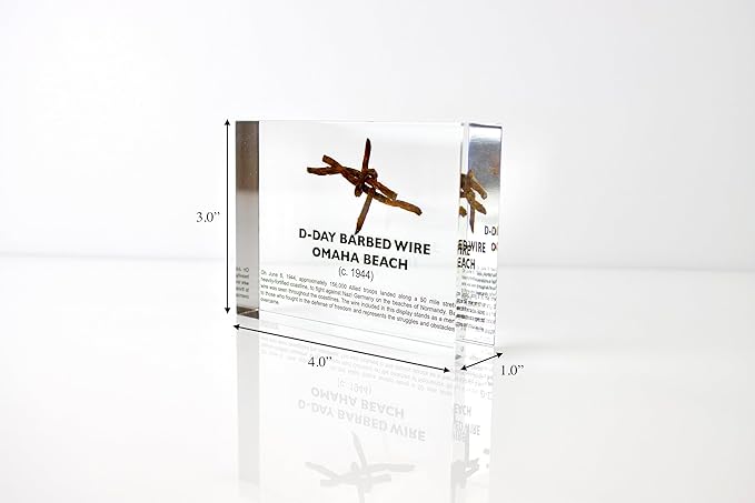 World War II Barbed Wire Artifact Display – Authentic Historical Collectible Memorabilia, WWII Relic, Ideal for Military History Enthusiasts, Vintage Era Display