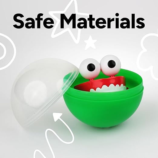 Capsule Vending Machine Translucent Round Capsules Empty 7 pcs 3.9 inch - Gumball Machine Capsules Easter Basket Stuffers Birthday Gifts - DIY Craft Supplies Claw Machine Refills in Bulk