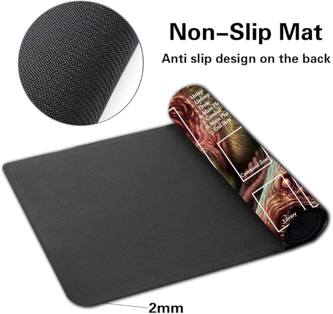 Board Game MTG Playmat Games Size 60X35 cm CCG Compatible for TCG RPG CCG Play mats (Rotting-Rats-Zone)