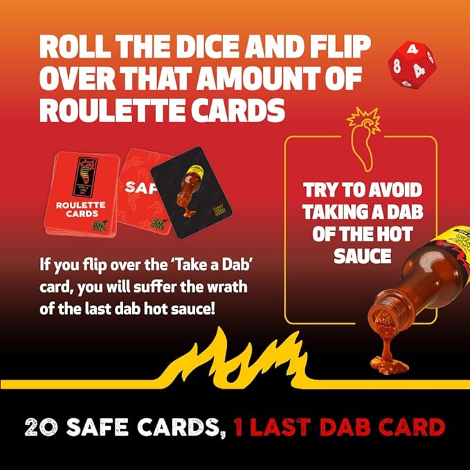 Wilder Hot Ones Roulette – Hot Sauce Included – A Push Your Luck Party Game