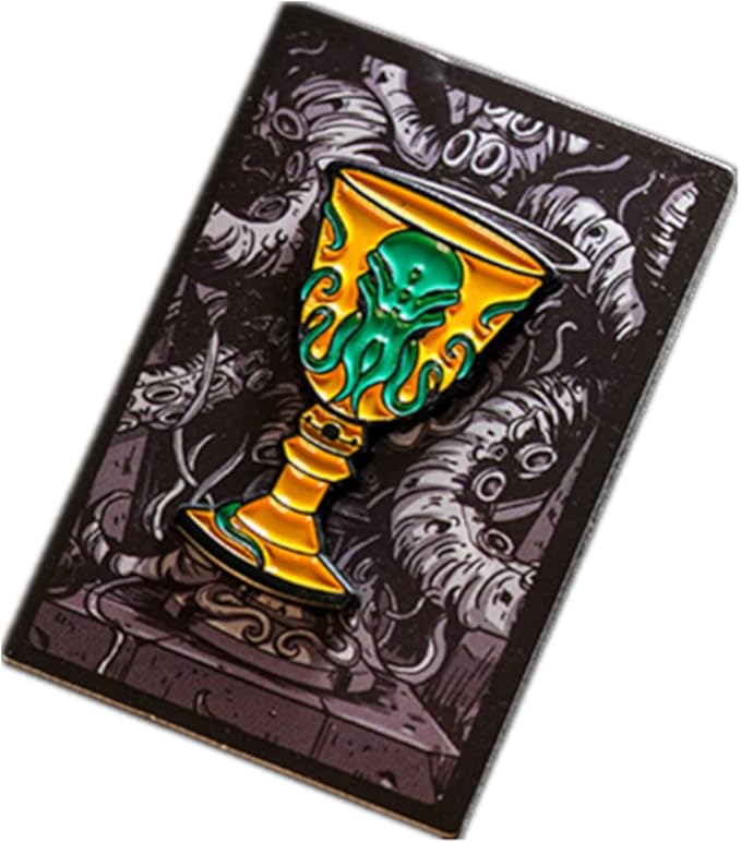 Cthulhu Poker Cards Collection Playing Cards Rare Limited Poker Cards Gift Card Games and Party (1 PC Holy Grail Badge)