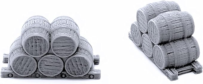 Cargo Piles DND Terrain Compatible with Dungeons and Dragons, Warhammer 40k, 28mm Miniature Wargaming, Tabletop RPGs, Wargame Scenery