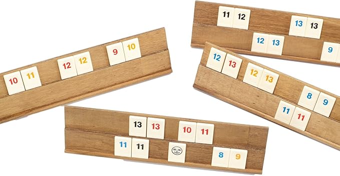 Front Porch Classics, Rummikub Vintage Edition in All-Wood Storage Case with 4 Built-in Player Trays and 106 Rummikub Tiles, for 2 to 4 Players Ages 8 and Up