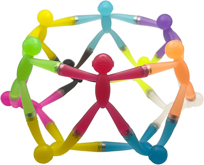 MAGMEN Upgraded Strenght Magnetic Travel Toys, Stretchy Magnetic Fun (Ages 3+) Pack of 10 Opaque