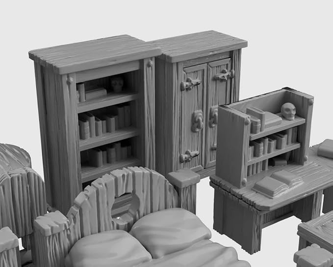 3DEGOS Tavern Furniture Set Set DND Terrain 28mm for Dungeons and Dragons, D&D, Pathfinder, Warhammer 40k, RPG, Miniatures, Age of Sigmar, Tabletop, D and D, Dungeons and Dragons Gifts