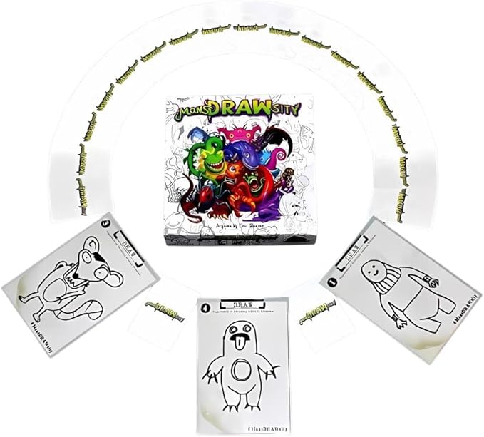 MonsDRAWsity, Drawing Party Game Based on Verbal Description, Take Turns Describing & Drawing a Bizarre Monster - Be The Player Whose Drawing Most Closely Matches, 8+, 3-8 Players