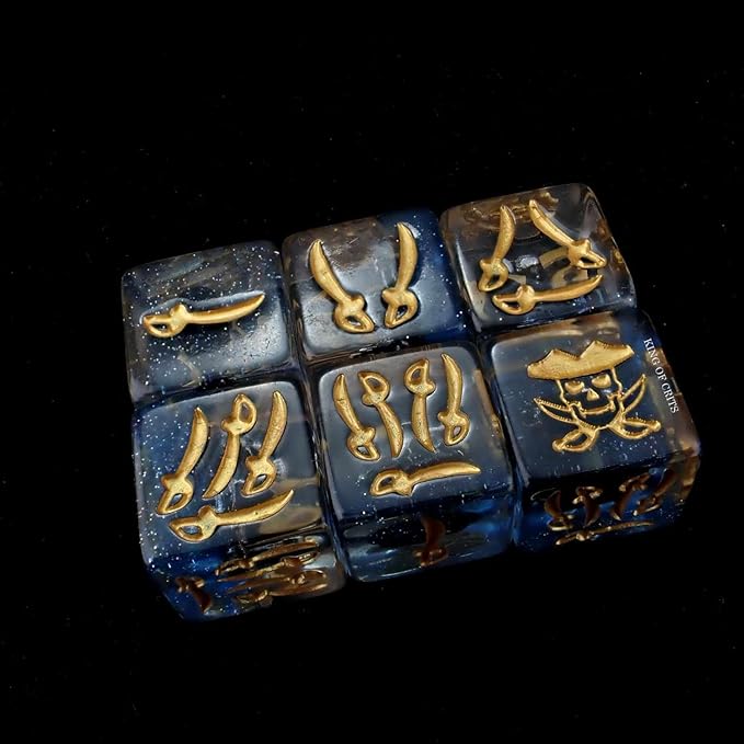 Pirates Plunder 11 Dice Set | Swashbuckler Polyhedral Dice Set | Buccaneer, Blackbeard, and Anne Bonny DND MTG Tabletop Board Game Dice
