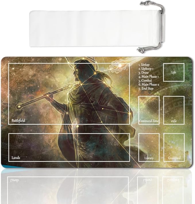 Board Game MTG Playmat Games Size 60X35 cm CCG Compatible for TCG RPG CCG Play mats (HELIOD, Sun-Crowned-Zone)