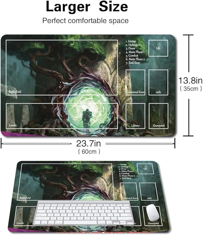 Board Game MTG Playmat Games Size 60X35 cm CCG Compatible for TCG RPG CCG Play mats (The Great HENGE-Zone)