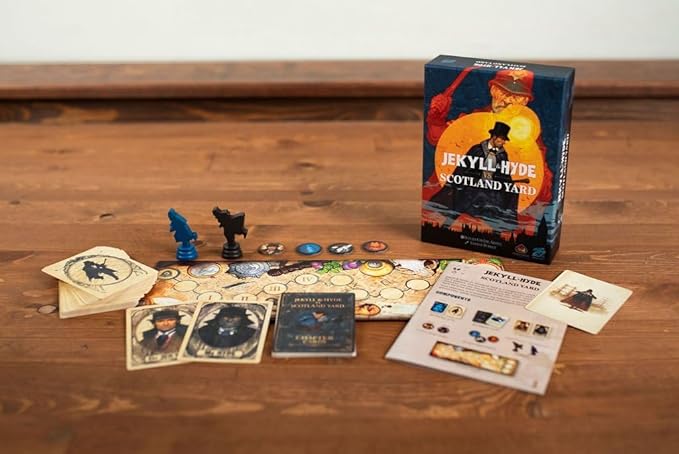 Jekyll and Hyde vs Scotland Yard, Two Player Cooperative Trick Taking Card Game - 25th Century Games