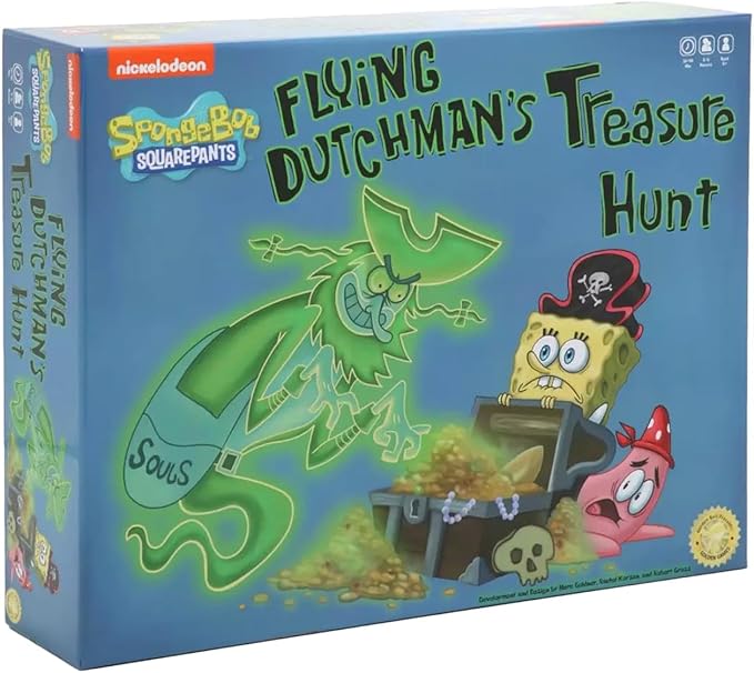 Nickelodeon Spongebob Squarepants Flying Dutchman's Treasure Hunt Board Game | Fun Family Entertainment for 2-6 Players