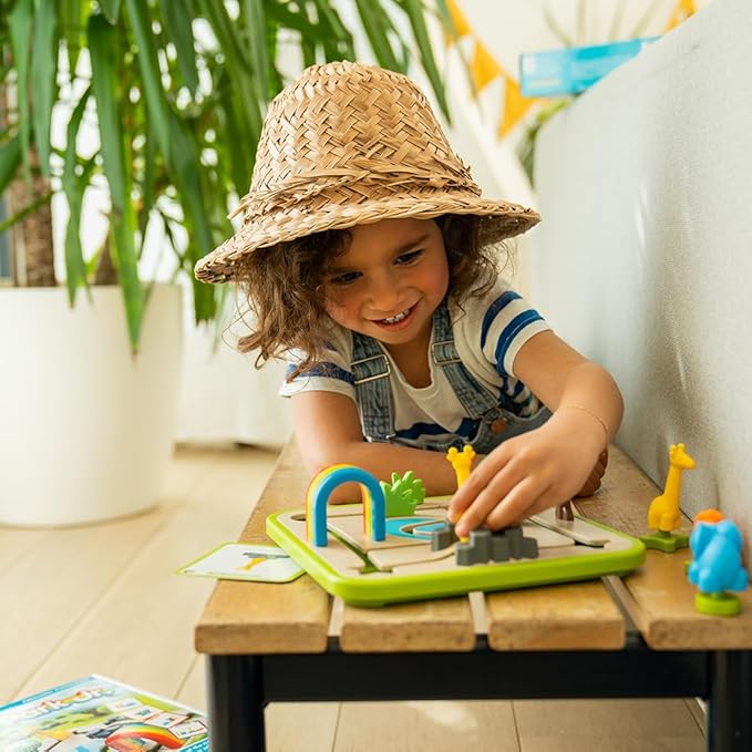 SmartGames Safari Park Jr. Preschool Puzzle Game with 60 Challenges for Ages 3 and Up