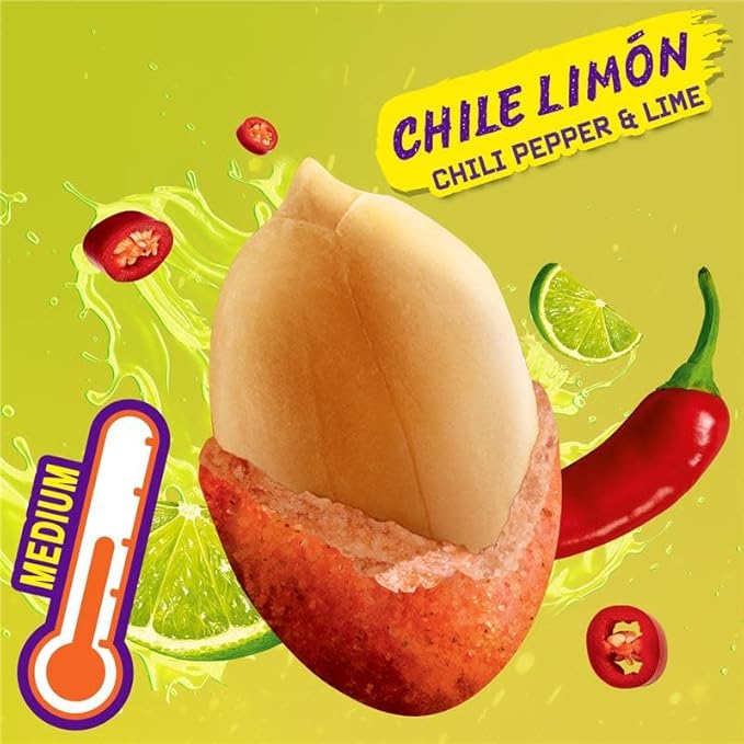 Takis Chile Limon Hot Nuts 15.02 oz Sharing Size Resealable Bag, Chili Pepper & Lime Flavored Mild Spicy Double-Crunch Peanuts
