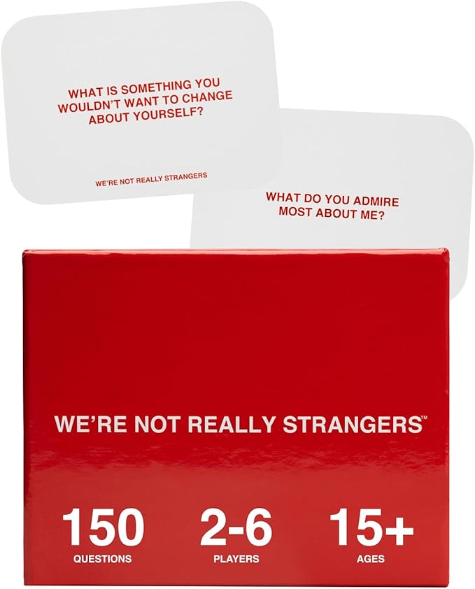 WE'RE NOT REALLY STRANGERS Card Game - 150 Conversation Cards for Adults, Teens, Couples, and Strangers - Icebreaker Questions for Game Night, Date Night, & Parties, Ages 15+, 2-6 Players