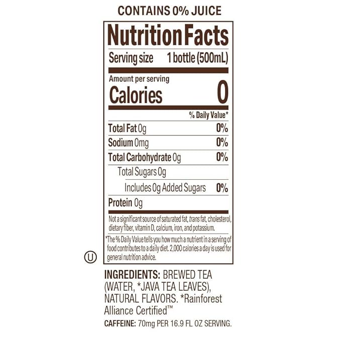 Tejava Lemon Black Iced Tea, 6 Pack, 16.9oz PET Bottles, Unsweetened, Non-GMO, Kosher, No Sugar or Sweeteners, No calories, No Preservatives, Brewed in Small Batches