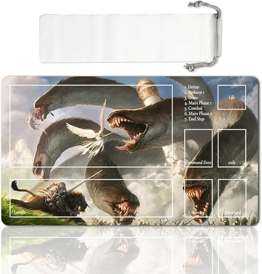 Board Game MTG Playmat Games Size 60X35 cm CCG Compatible for TCG RPG CCG Play mats (Apocalypse Hydra-Zone)