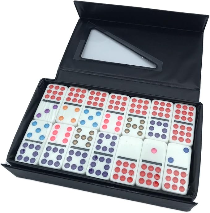 University Games, ChickenFoot Double 9 Color Dot Professional Size Dominoes for 1 to 8 Players Ages 6 and up