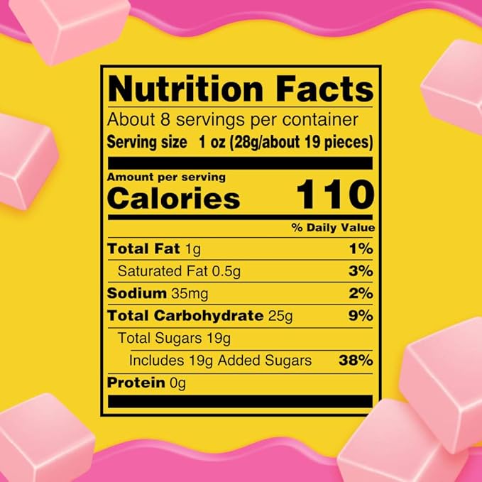 STARBURST Candy Bulk - Minis All Pink Fruit Chews, STARBURST Chews Candy 8oz (Pack of 8)