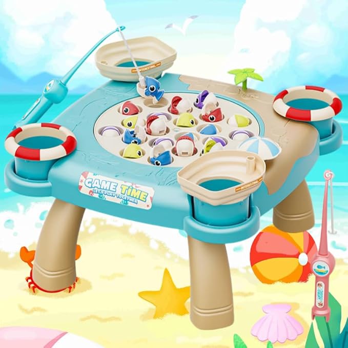 Magnetic Fishing Game for Kids Toddlers 3-8 Years Old, 47-Piece Fishing Toy Set, Fun Fishing Board Game, for 3-8 Year Old Boys Girls