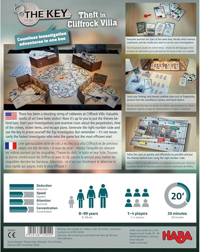 HABA The Key: Theft in Cliffrock Villa