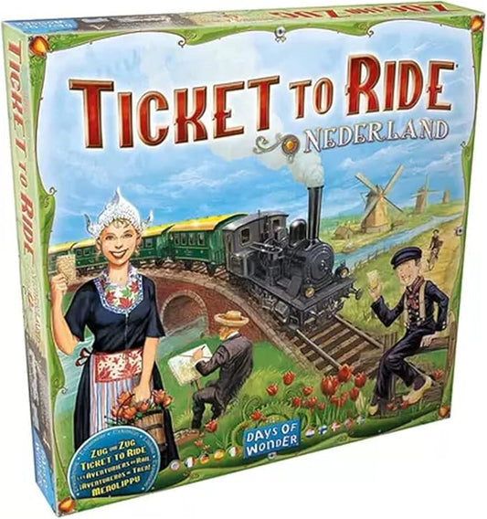 Ticket to Ride Nederland Board Game EXPANSION - Train Route-Building Strategy Game, Fun Family Game for Kids & Adults, Ages 8+, 2-5 Players, 30-60 Minute Playtime, Made by Days of Wonder