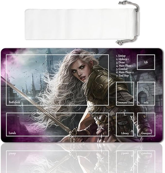 Board Game MTG Playmat Games Size 60X35 cm CCG Compatible for TCG RPG CCG Play mats (Thalia, Heretic CATHAR-Zone)