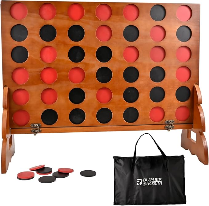 Large Connect Four Game Outdoor - Classic Yard Connect-Four Outdoor Games Jumbo for Kids and Adults, Tic Tac Toe Game for Yard and Giant Connect4