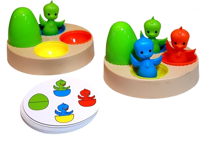 MUKIKIM Duck Duck Goose - Color Sorting & Shape Stacking Board Game Challenge. Educational & Fine Motor Skills Learning Fun for Ages 3+, Toddlers & Preschoolers! No Batteries Required