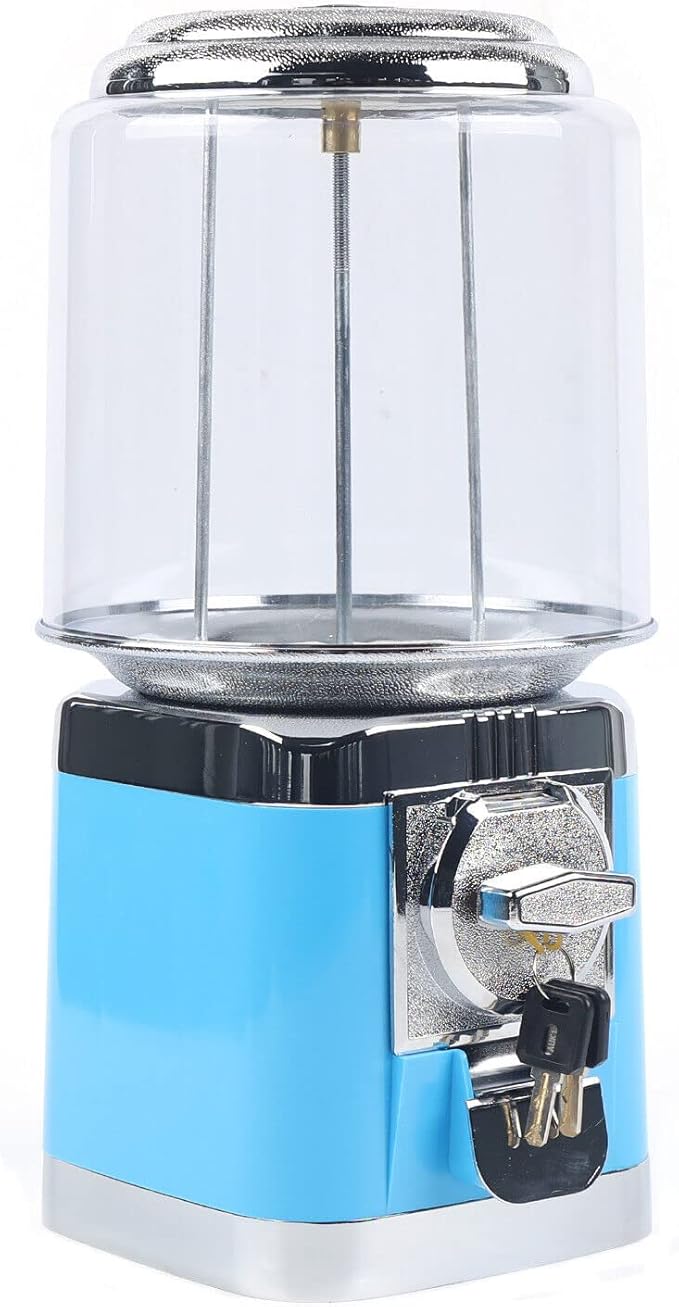 PanDair Gumball Vending Machine Child Toy Candy Machine, Capsules, Bouncy Balls Dispensers US Stock (Blue)
