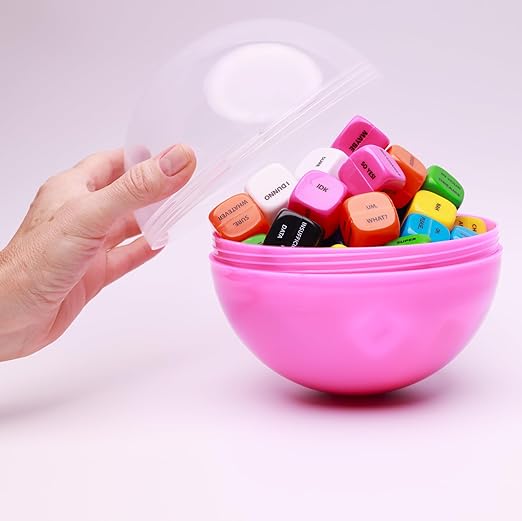 Big Claw Machine Capsules Translucent Pink Plastic Sphere Large Party Favor Containers Round 5 pcs 6.3 inch Jumbo Plastic Christmas Ornaments Extra Large Gift Box Craft Party Supplies Vending Capsules