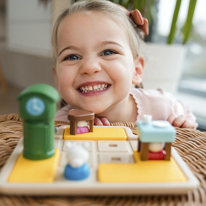 SmartGames Hide and Goat Seek - A Preschool Puzzle Game for Ages 3-7 Featuring 48 Challenged and a Bonus Picture Book