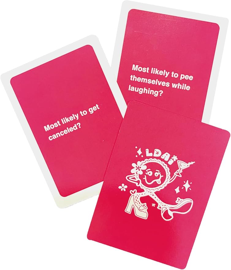 Let's Drink About It Game Girlys Pack: The Ultimate Dirty Drinking Game for Adults - The Party Game for Groups of Friends - Fun for Girls Night in or Out - Bachelorette Drinking Games