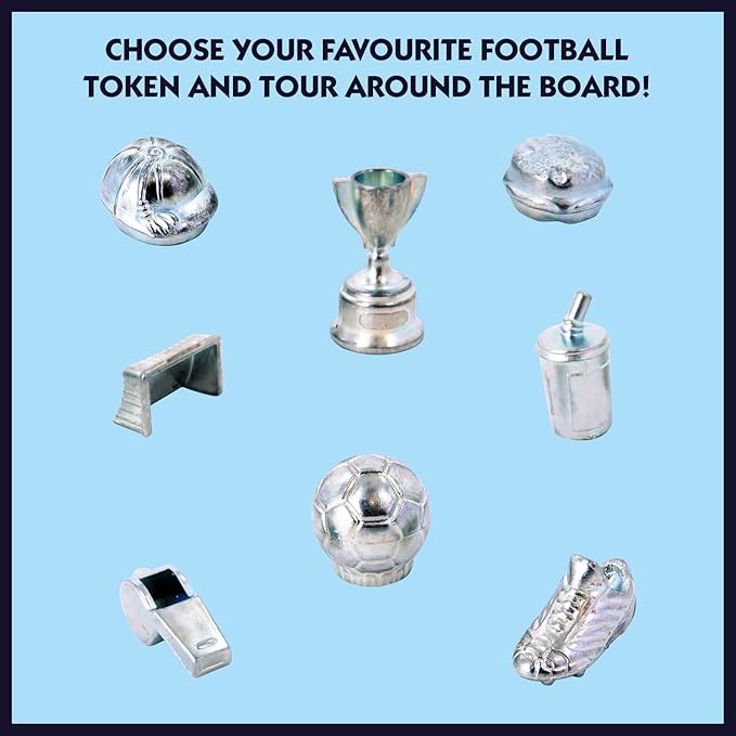 Winning Moves Football Stars Monopoly Board Game, Play with Cristiano Ronaldo, Lionel Messi, Neymar, Harry Kane and Salah, Perfect for The World Cup, Gift and Toy for Boys and Girls Aged 8 Plus