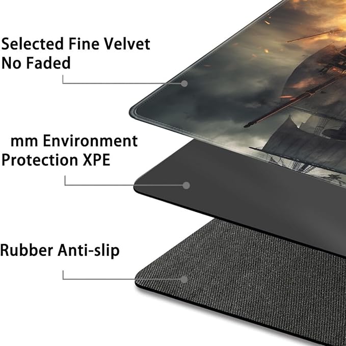Board Game for TCG Playmat Table Mats Games Size 60X35 cm Mousepad Compatible for MTG RPG CCG Trading Card Game Play mats with 6 Dice (Playmat 147)