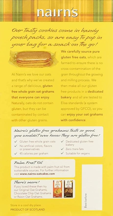 Nairn's Gluten Free Stem Ginger Oat Grahams, 3 Packs/5.64 oz