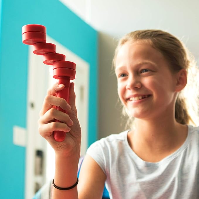 TrueBalance Coordination Game Balance Toy for Adults and Kids | Improves Fine Motor Skills (Mini Red)