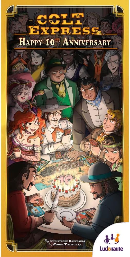 Colt Express: Happy 10th Anniversary Promo Box - Expansion, Upgraded Components, Family Strategy Board Game, Ages 10+, 2-6 Players, 40 Min