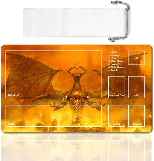 Board Game MTG Playmat Games Size 60X35 cm CCG Compatible for TCG RPG CCG Play mats (Nicol Bolas-Zone)