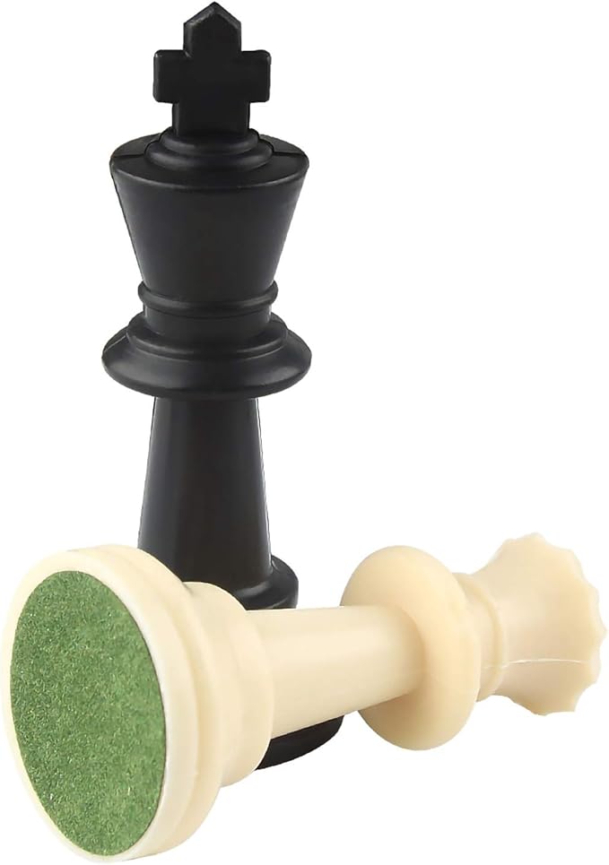 Andux Chess Game Set Chess Pieces and Rollable Board QPXQ-01 (Black,35x35cm)