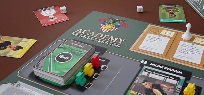 Academy: The West Point Board Game | Officially Licensed Family Board Game | Ages 14+ | for 2 to 4 Players | Average Playtime 60 Minutes | Made by Trophy Point Games