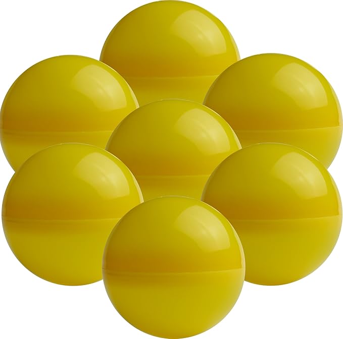 Vending Machine Capsules - 3" YELLOW Empty Plastic Capsules - 14 Pcs Toy Capsule - Yellow Round Large Easter Eggs - Bath Bombs Molds - Party Favors DIY Craft Supplies